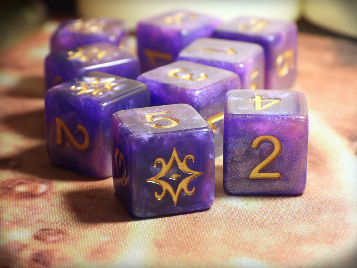 The star of azathoth d6 dice set nebula edition