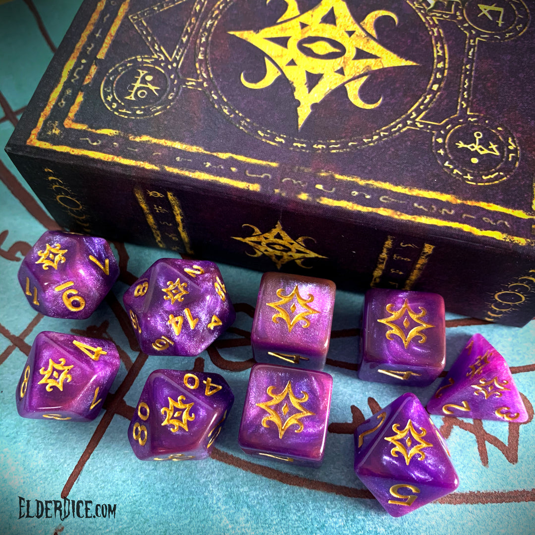 Star of Azathoth Dice - Nebula Polyhedral Set